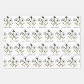 Feuille De Papier Cadeau Dandelions Floraux Dandelions Blue Decoupage Cadea (Devant 2)