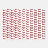Feuille De Papier Cadeau Dandie Dinmont Chien Silhouette Rouge Merry Woofma (Devant 3)