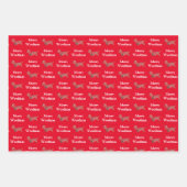 Feuille De Papier Cadeau Dandie Dinmont Chien Silhouette Rouge Merry Woofma (Devant)