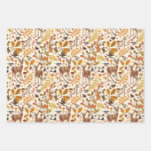 Feuille De Papier Cadeau Dans les bois / Cerf d'automne sur le blanc (Devant)
