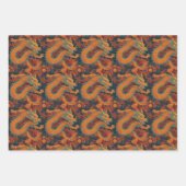 Feuille De Papier Cadeau Danse Dragon Enveloppement Danse (Devant 2)