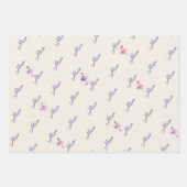 Feuille De Papier Cadeau Danse et tournoi ballerine aquarelle anniversaire (Devant 3)