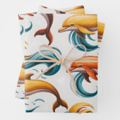 Feuille De Papier Cadeau Danse Océanique (En situation)