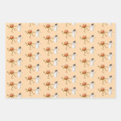 Feuille De Papier Cadeau Danser Halloween Citrouille et fantôme (Devant)