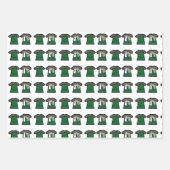 Feuille De Papier Cadeau Danseur d'étincelle verte (Devant 2)