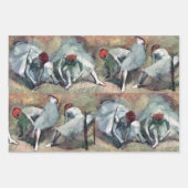 Feuille De Papier Cadeau Danseurs lacant leurs chaussures par Edgar Degas (Devant 3)