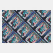 Feuille De Papier Cadeau Danseuse de ventre Art déco cubiste (Devant 3)