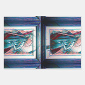 Feuille De Papier Cadeau Danseuse de ventre Art déco cubiste (Devant 2)