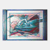 Feuille De Papier Cadeau Danseuse de ventre Art déco cubiste (Devant)