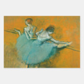 Feuille De Papier Cadeau Danseuses au Bar Ballet (Devant)