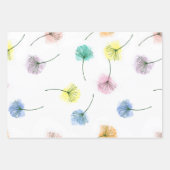 Feuille De Papier Cadeau Dansons | Motif floral aquarelle (Devant)