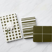 Feuille De Papier Cadeau Dark Olive Green All-Occasion Gift Wrapping Paper