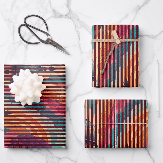 Feuille De Papier Cadeau Dark Plum Dome Gift Wrap Set (3 Sheets) - Custom (Recto)