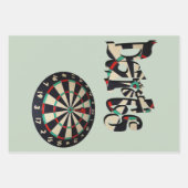 Feuille De Papier Cadeau Darts Logo Et Dartboard, (Devant)