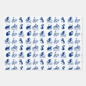 Feuille De Papier Cadeau Dauphin, baleines et pingouins (Devant 3)