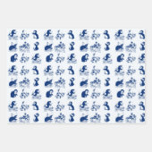 Feuille De Papier Cadeau Dauphin, baleines et pingouins (Devant 2)