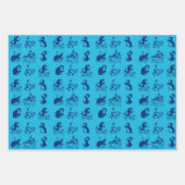 Feuille De Papier Cadeau Dauphin, baleines et pingouins (Devant)