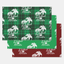 Daytona Beach Floride Vert Plaid Vert Rouge