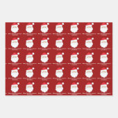 Feuille De Papier Cadeau De Père Noël Cute Custom Red Kids Noël (Devant)