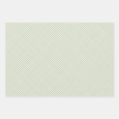 Feuille De Papier Cadeau Début d'automne rétro Gingham | Olive douce (Devant 3)
