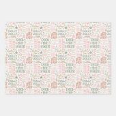 Feuille De Papier Cadeau Deck the Halls Ensemble de 3 papiers d'enveloppeme (Devant)