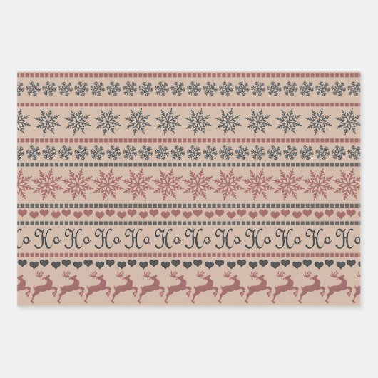 Feuille De Papier Cadeau décor de Noël (Devant 3)