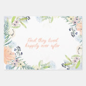 Feuille De Papier Cadeau Décor Fleurs Aquarelles Peach Personnalisé (Devant 2)