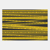 Feuille De Papier Cadeau Décor Jaune Noir de Construction Dump Cadeaux (Devant 2)