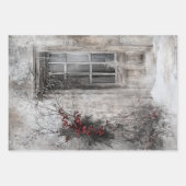 Feuille De Papier Cadeau Décor Nostalgique de Noël Père Noël (Devant)