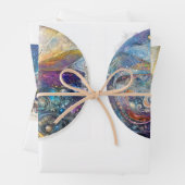 Feuille De Papier Cadeau Decoupage 12" Circular Rounds Dragonflies  (En situation)