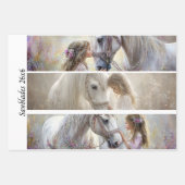 Feuille De Papier Cadeau Decoupage 3 conceptions fille de ferme et scies à (Devant 2)