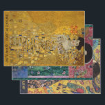 FEUILLE DE PAPIER CADEAU DÉCOUPAGE ARTISTIQUE GUSTAV KLIMT PORTRAIT<br><div class="desc">Trois des oeuvres les plus célèbres de l'artiste symbolique autrichien Gustav Klimt. Pour les options de papier de tissu plus fin,  voir la collection SalvageScapes PORTRAIT STYLE.</div>