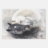 Feuille De Papier Cadeau Découpage Collection Whimsèque Chevaux et cygne (Devant 2)