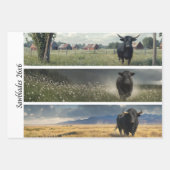 Feuille De Papier Cadeau Decoupage Cosmic Bison Wildflower Handsaw Designs  (Devant 2)