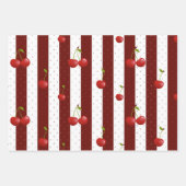Feuille De Papier Cadeau Découpage de cerises sucrées (Devant)