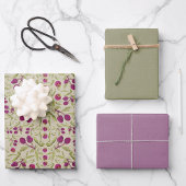 Feuille De Papier Cadeau Découpage de l'aquarelle des baies d'été