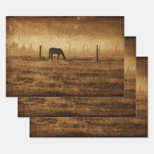 Feuille De Papier Cadeau Découpage de texture Vintage rustique du pays de 