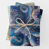 Feuille De Papier Cadeau Découpage du dragon de sirène Ocean Life (En situation)