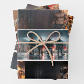 Feuille De Papier Cadeau Decoupage Firefighter Tribute Handsaws (En situation)