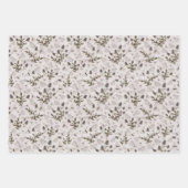 Feuille De Papier Cadeau Découpage Floral Et Papillons (Devant 3)