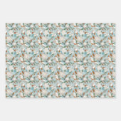 Feuille De Papier Cadeau Découpage Floral Magnolias (Devant 3)