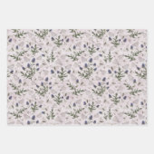 Feuille De Papier Cadeau Découpage Florale Botanique Et Papillon (Devant 3)