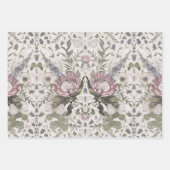 Feuille De Papier Cadeau Découpage Florale Botanique Et Papillon (Devant)