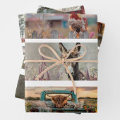 Feuille De Papier Cadeau Decoupage Handsaw Designs Rooster Donkey Truck  (En situation)