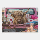 Feuille De Papier Cadeau Decoupage Highland Cows Rustic Art (Devant)