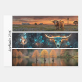 Feuille De Papier Cadeau Decoupage Longhorn Wester Papers Sawblades (Devant 3)