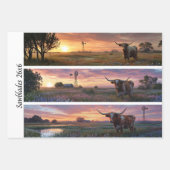 Feuille De Papier Cadeau Decoupage Longhorn Wester Papers Sawblades (Devant 2)