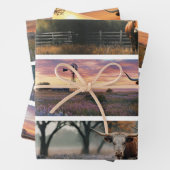 Feuille De Papier Cadeau Decoupage Longhorn Wester Papers Sawblades (En situation)