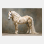 Feuille De Papier Cadeau Decoupage Palomino Horse Portrait (Devant)