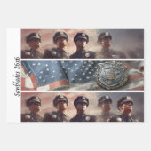 Feuille De Papier Cadeau Decoupage Police Tribute Handsaws  (Devant 2)